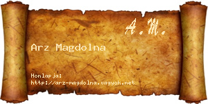 Arz Magdolna névjegykártya